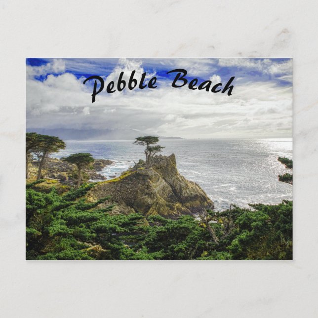 Postal Pebble Beach California Ocean View (Anverso)