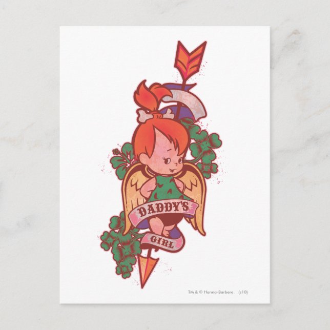 Postal PEBBLES™ Chica de papá (Anverso)