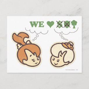 Postal PEBBLES™ y Bam Bam ama a la naturaleza