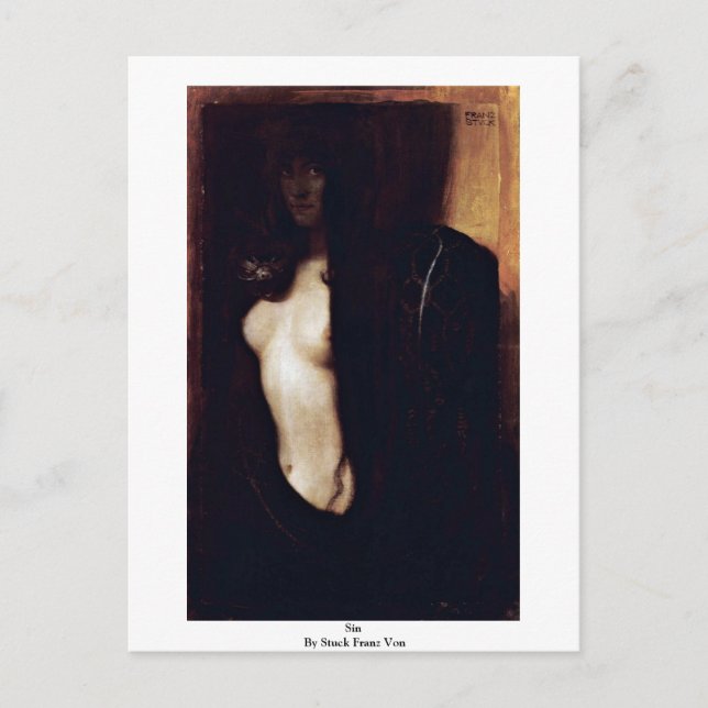 Postal Pecado de Francisco pegado Von (Anverso)