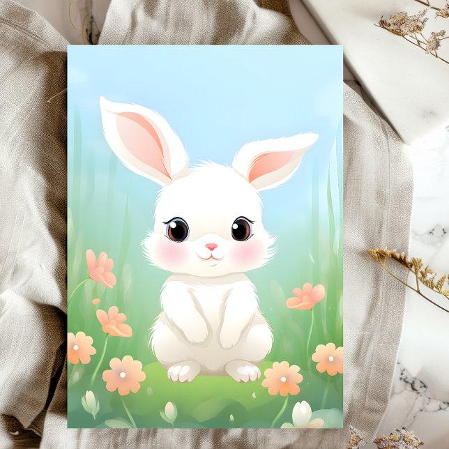Postal Pecado de mierdas: Conejo de Bebés en las flores d (Subido por el creador)
