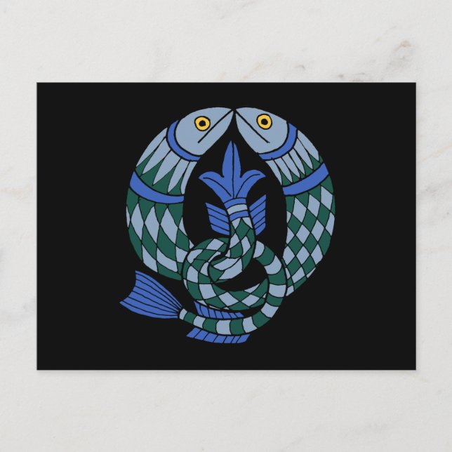 Postal Peces de Knot Celtic Medieval (Anverso)