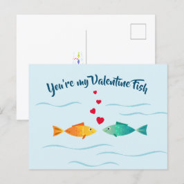 Postal Peces de mar cutáneos enamorados