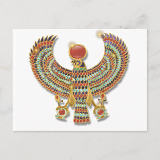 Postal Pectoral del halcón egipcio antiguo