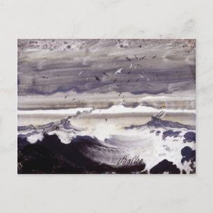 Postal Peder Balke Stormy Sea