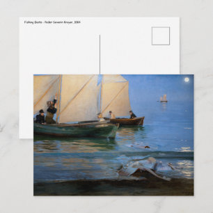 Postal Peder Severin Kroyer - Barcos de Pesca