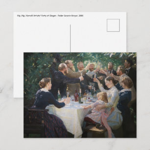 Postal Peder Severin Kroyer - ¡Hip, Hip, Hurra!