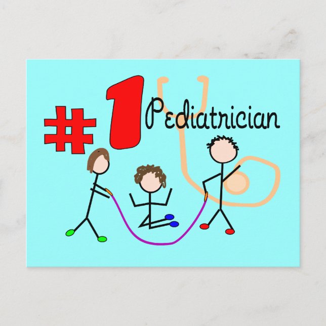 Postal Pediatra #1 Regalos de Diseño para Niños Adorables (Anverso)