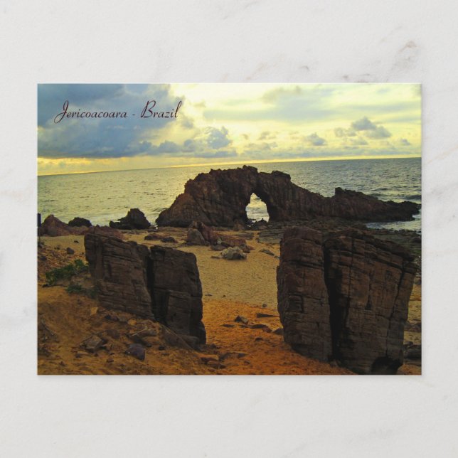 Postal Pedra Furada, Jericoacoara, Brasil (Anverso)