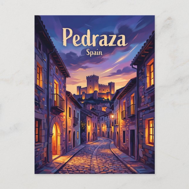 Postal Pedraza España (Anverso)