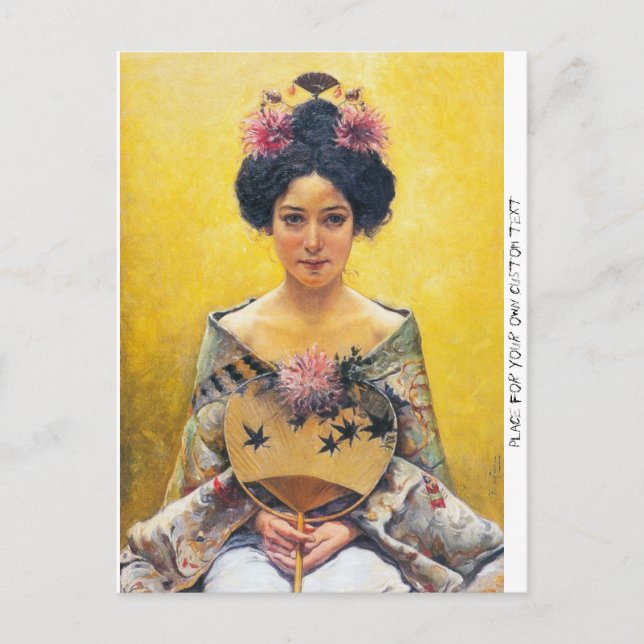 Postal Pedro Sáenz (1864-1924), Disfraz japonesa (Anverso)