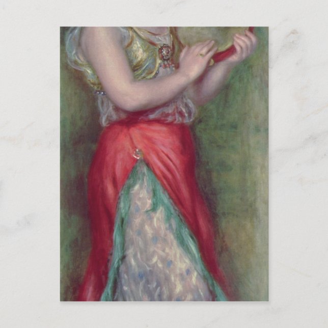 Postal Pedro un chica de baile de Renoir el | con (Anverso)