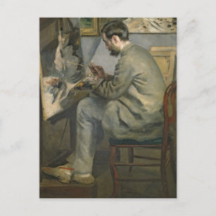 Postal Pedro un Renoir el   Federico Bazille en su