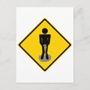 Postal Pee Pants Road Rótulo