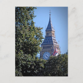 Postal Peek-a-Boo - Big Ben sobre los árboles
