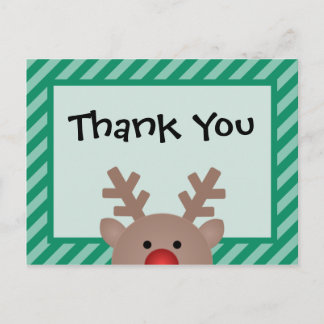 Postal Peek A Boo Reindes Holiday Gracias