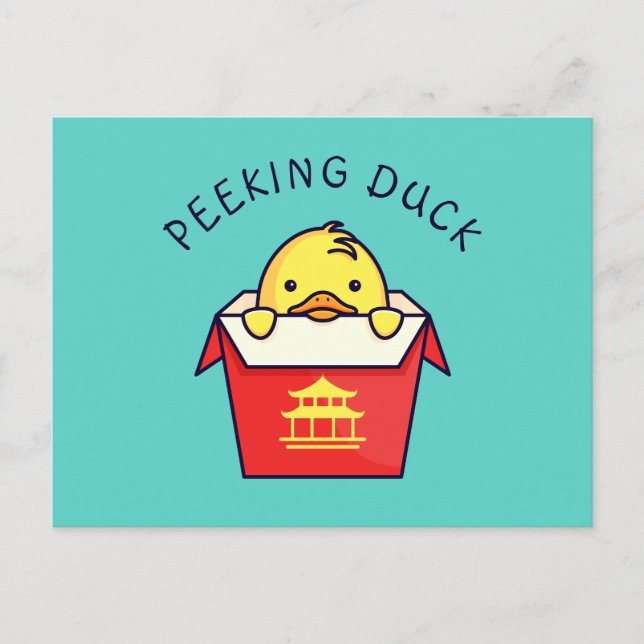 Postal Peeking Duck Pun (Anverso)