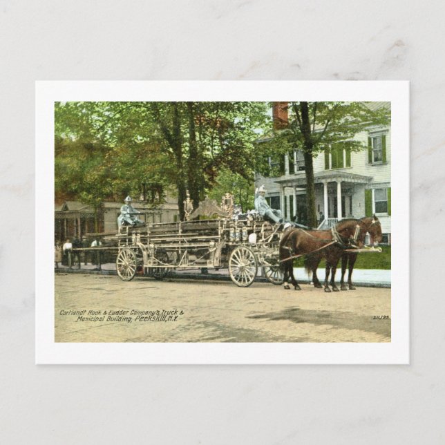 Postal Peekskill, N.Y., Cortland Hook & Ladder Fire Truck (Anverso)