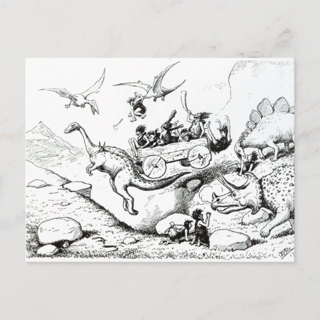 Postal Peeps prehistóricos, 1894 (Anverso)