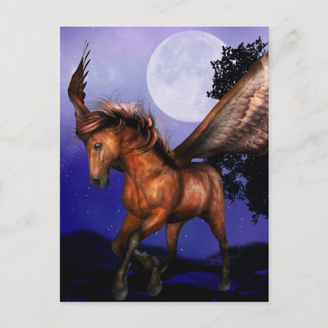 Postal Pegasus encantada (Anverso)