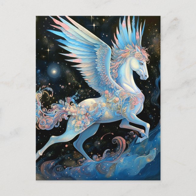 Postal Pegasus Fantasy Art (Anverso)