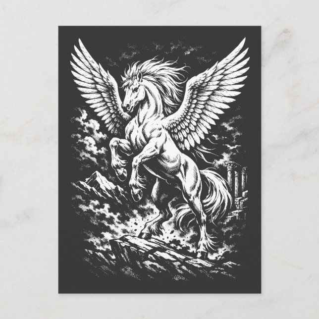 Postal Pegasus — Heraldo Alado de la Tormenta (Anverso)