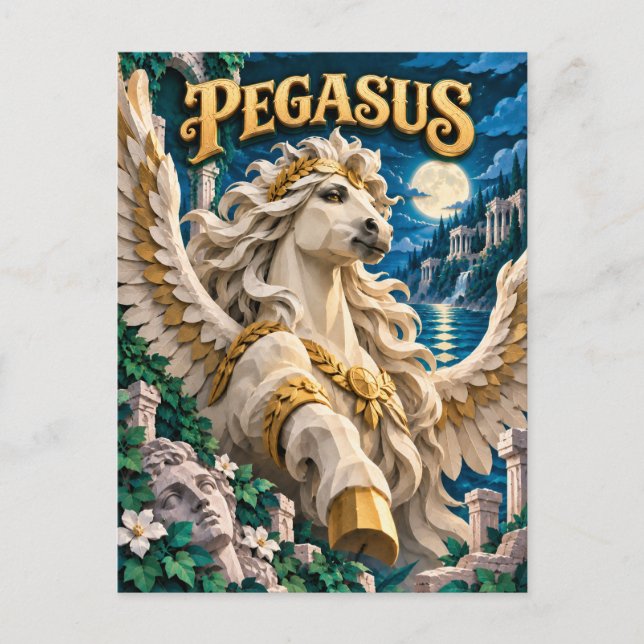 Postal Pegasus, Monstruo de Papel Cortado (Anverso)