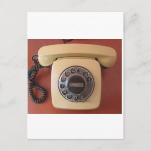 Postal Pegatina de nostalgia de teléfono vintage de la In