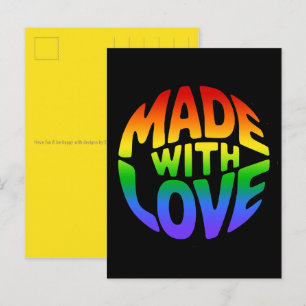 Postal Pegatina forma de corazón - HECHO CON AMOR 3