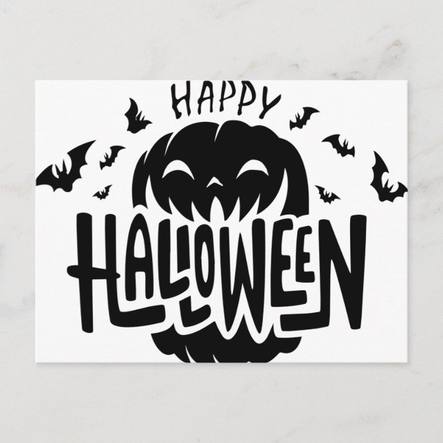Postal Pegatinas felices Halloween (Anverso)