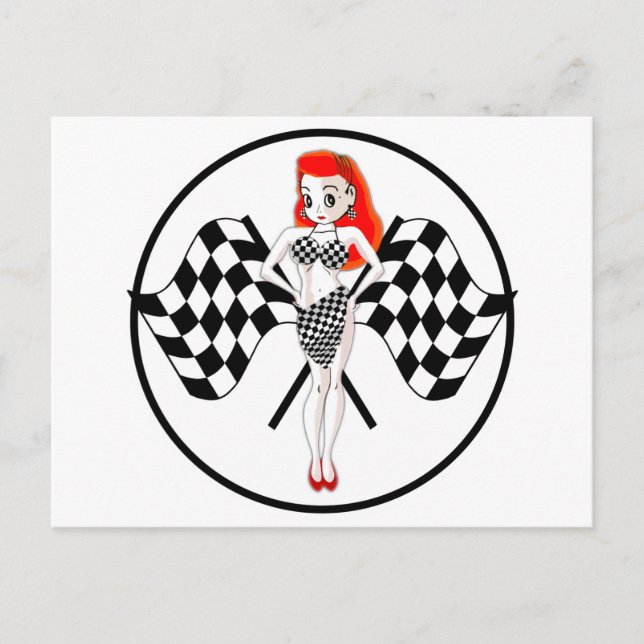 Postal Peggy Pitstop Race Flags (Anverso)