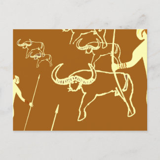 Postal Peinture rupestre tassili préhistoire