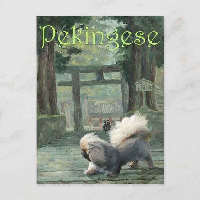Postal Pekingeses en la Puerta Oriental (Anverso)