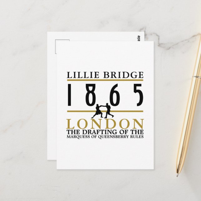 Postal Pelea de boxeo, reglas de Queensberry (Anverso/Reverso In Situ)