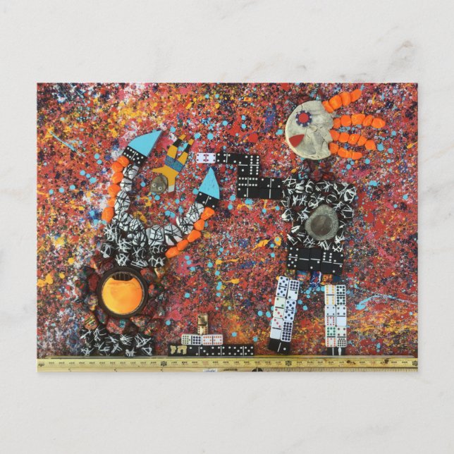 Postal Pelea de pistolas (Anverso)