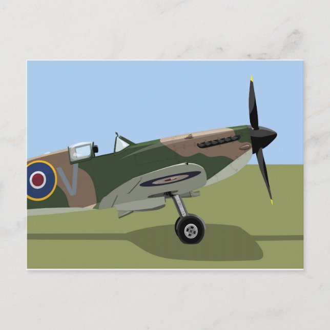 Postal Pelea de Spitfire WW2 (Anverso)