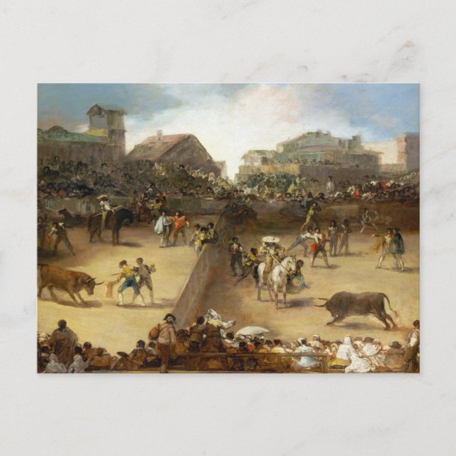 Postal Pelea de toros en un anillo dividido Francisco Jos (Anverso)