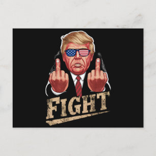 Postal Pelea de Trump Elección EEUU Retro Vintage
