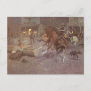 Postal Pelea en el Salón Roundup de EW Gollings