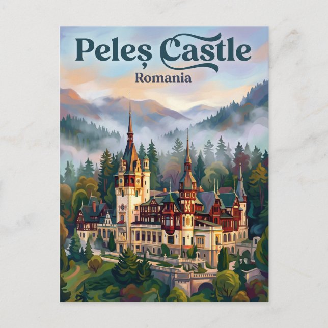 Postal Peleș Castle Romania (Anverso)