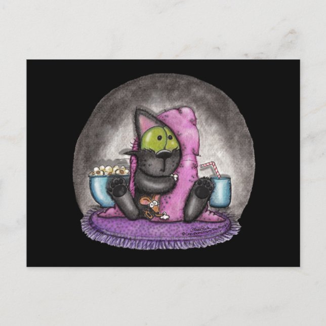 Postal Película aterradora: gato y ratón (Anverso)