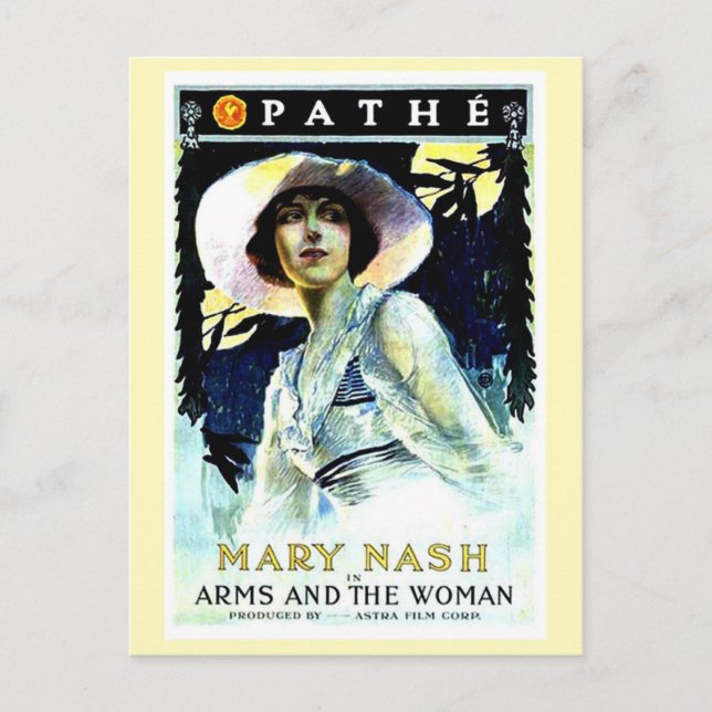 Postal Película de 1916 Arms and the Woman (Anverso)