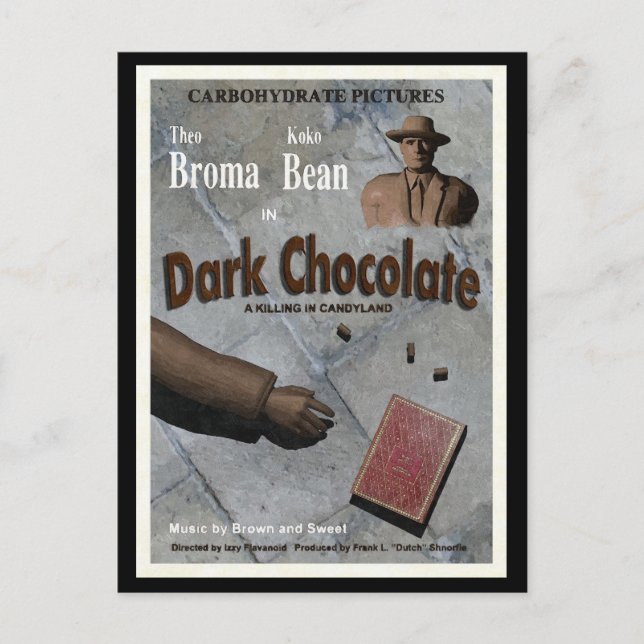 Postal Película de chocolate oscuro (Anverso)