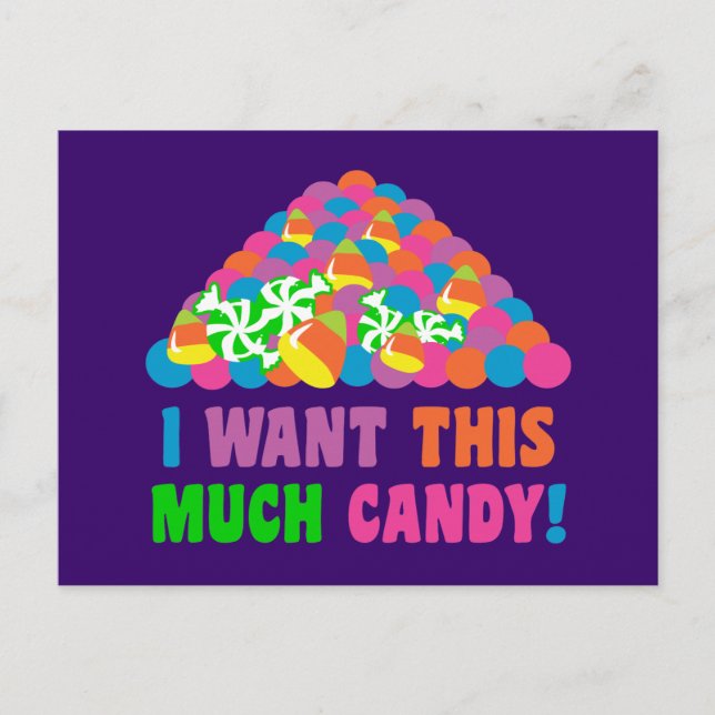 Postal Película de dulces de Halloween (Anverso)