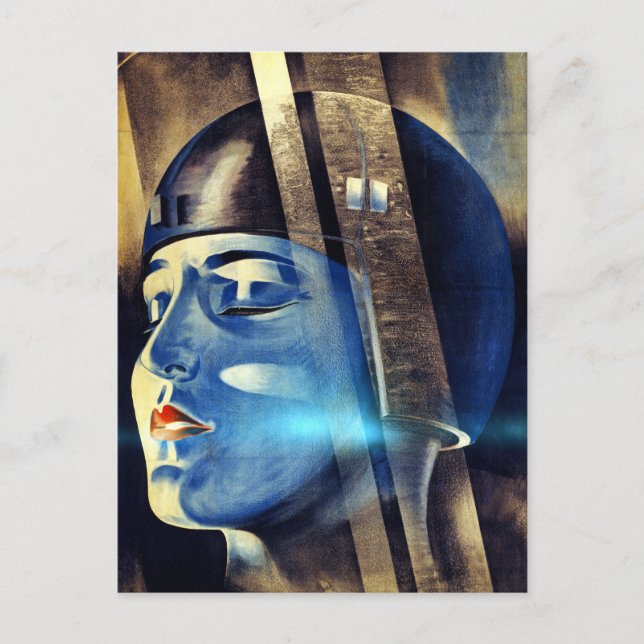 Postal Película de Icónica Metrópolis Vintage (Anverso)