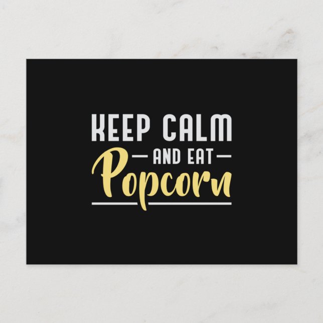 Postal Película de Popcorn Day Cine Snack Mantener la cal (Anverso)