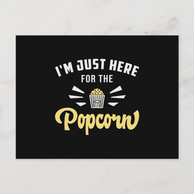 Postal Película de Popcorn Day Snack Pop Film Cinema Gift (Anverso)