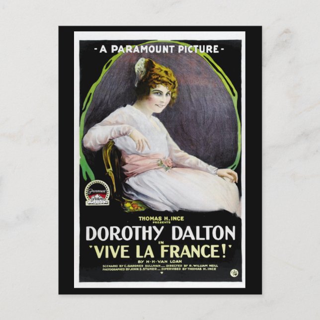Postal Película Vive La France de 1918 (Anverso)