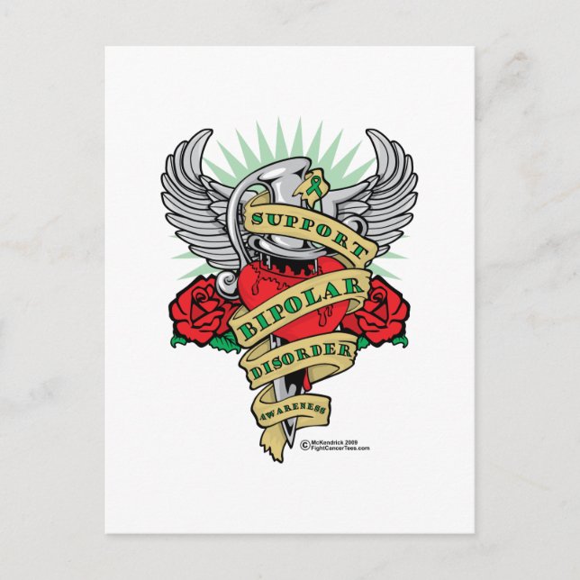 Postal Peligro del trastorno bipolar (Anverso)