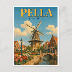 Postal Pella Iowa Molino de Viento GeoSaga